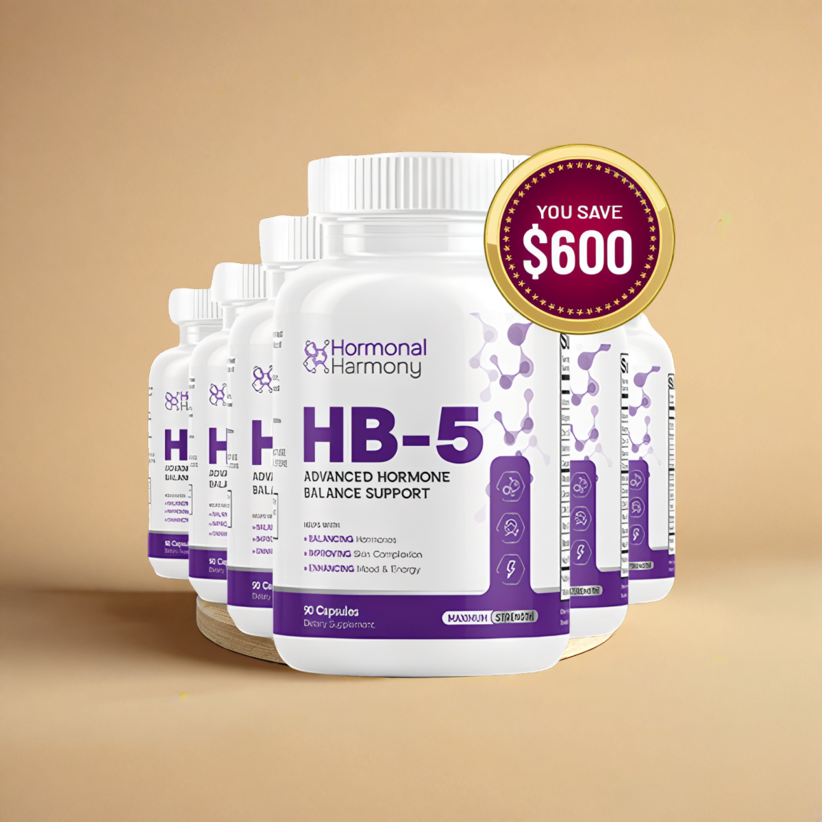 HB-5 (Hormonal Balance 5) - 6 month supply