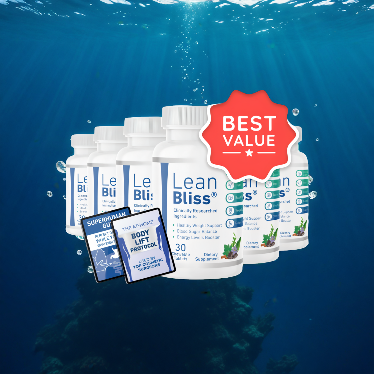 LeanBliss - 6 Bottles + 2  Ebooks
